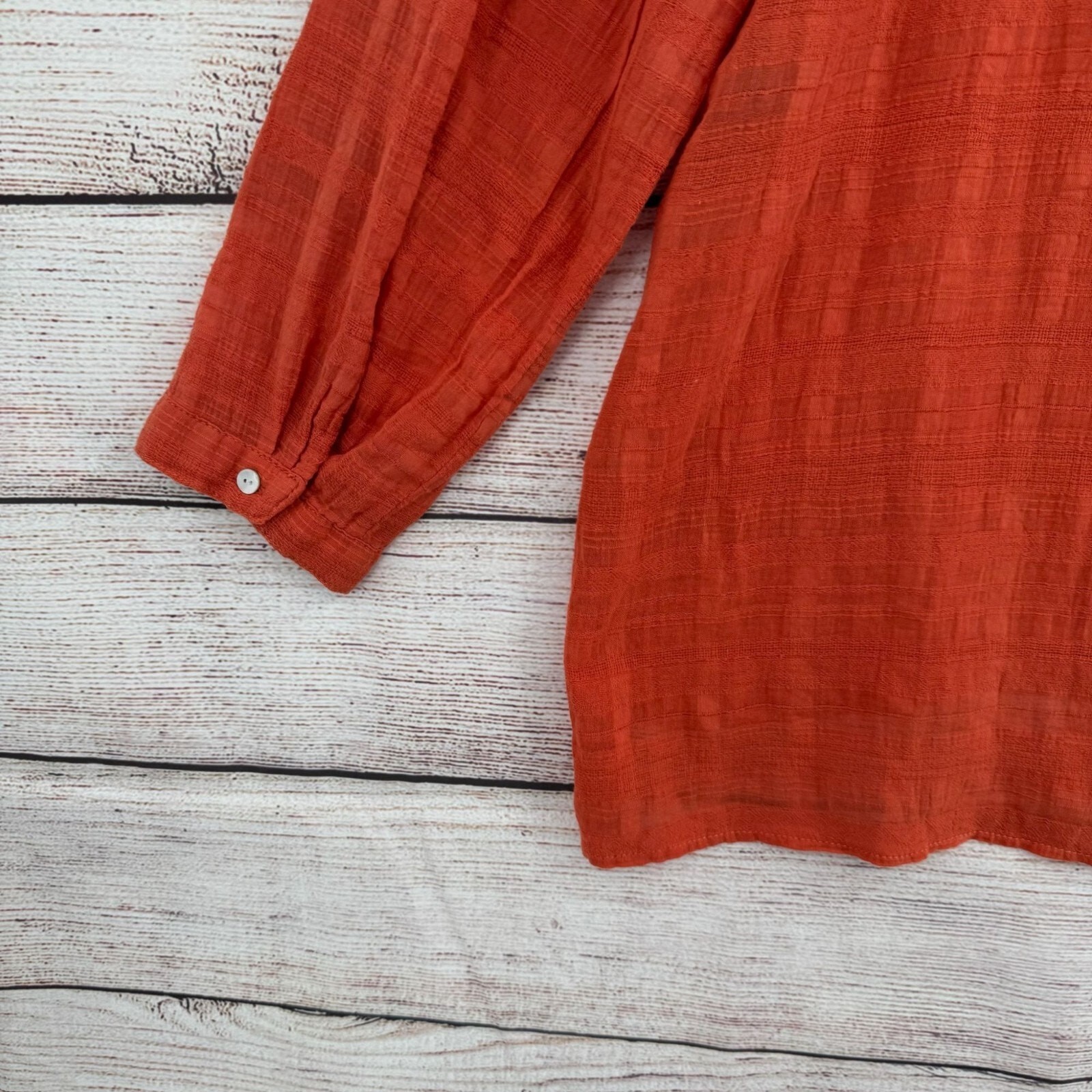 Max Edition Semi Sheer V-Neck Tunic Blouse Women’s Size XL Red/Pink NEW