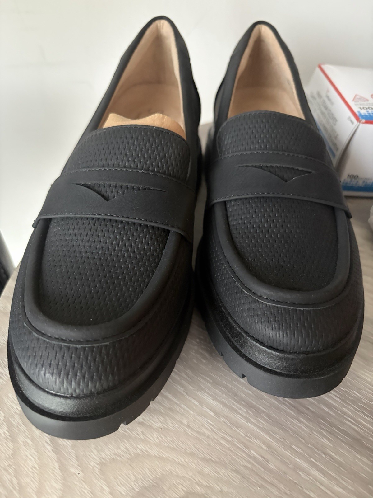 SOUL Naturalizer Women’s Black Leather Slip-On Loafer Flats Comfort 7.5