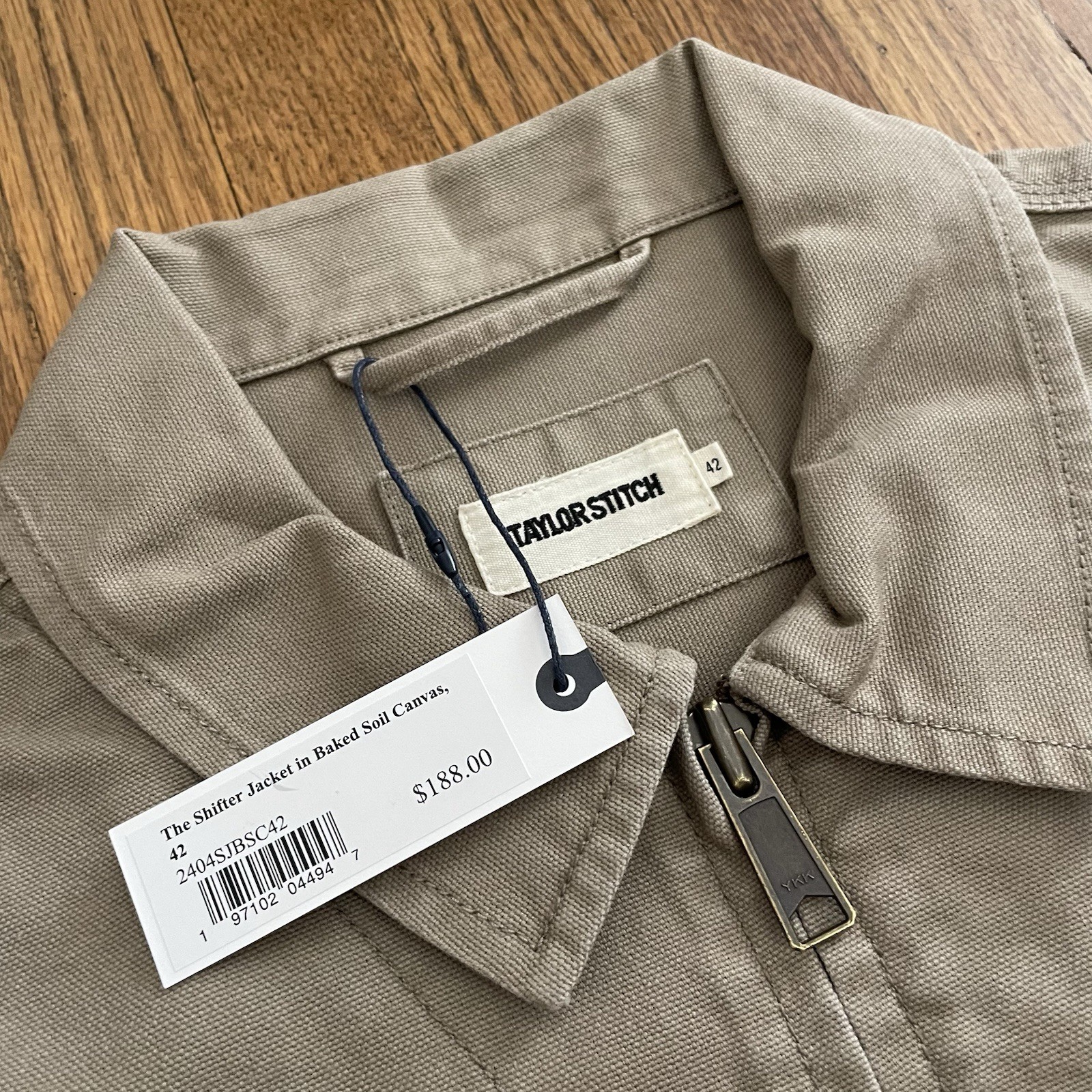 TAYLOR STITCH The Shifter Jacket Baked Soil Canvas Tan Khaki Mens 42 LARGE $188