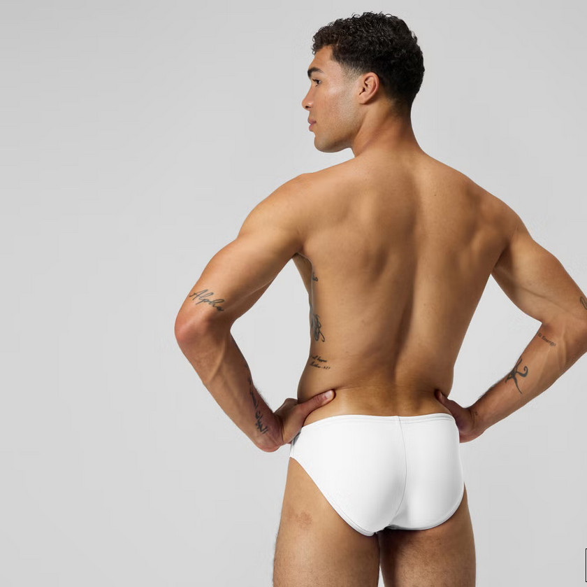 Speedo Men White solar swim brief bikini Swimwear size 30 32 34 36 38