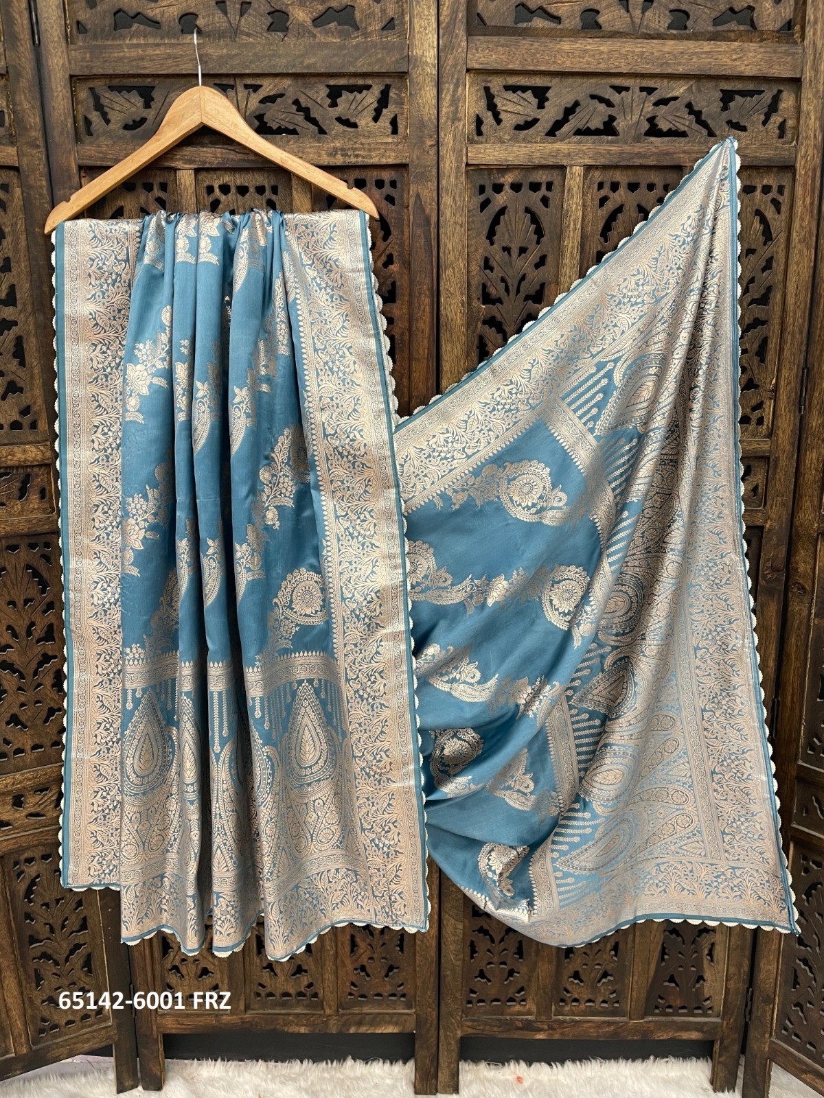 Indian Traditional Satin Woven Dupatta Scarf For Women