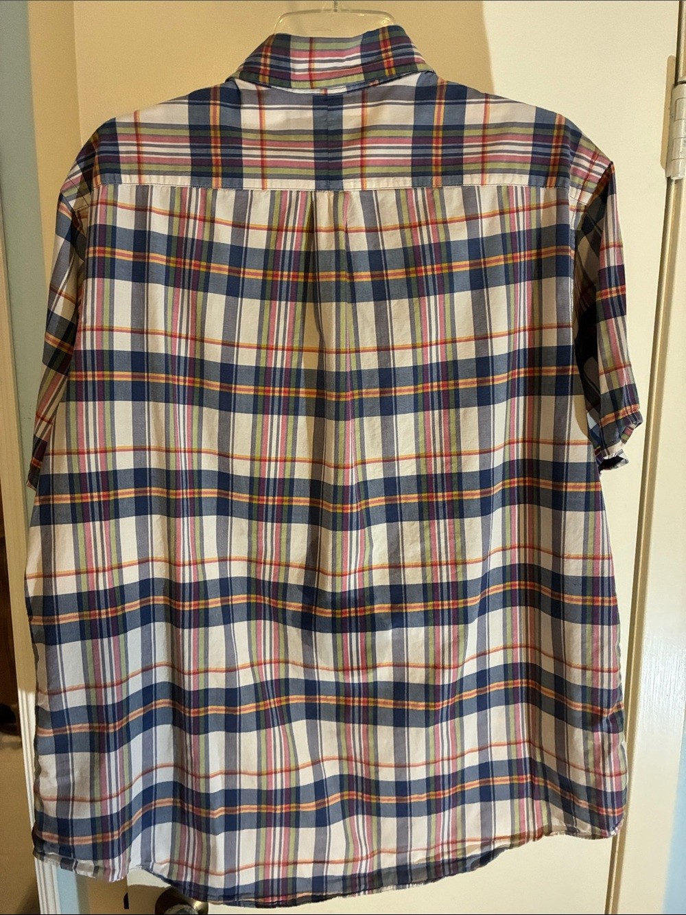 Ralph Lauren Blue, White & Multicolor Plaid Short-Sleeve Button-Down Shirt