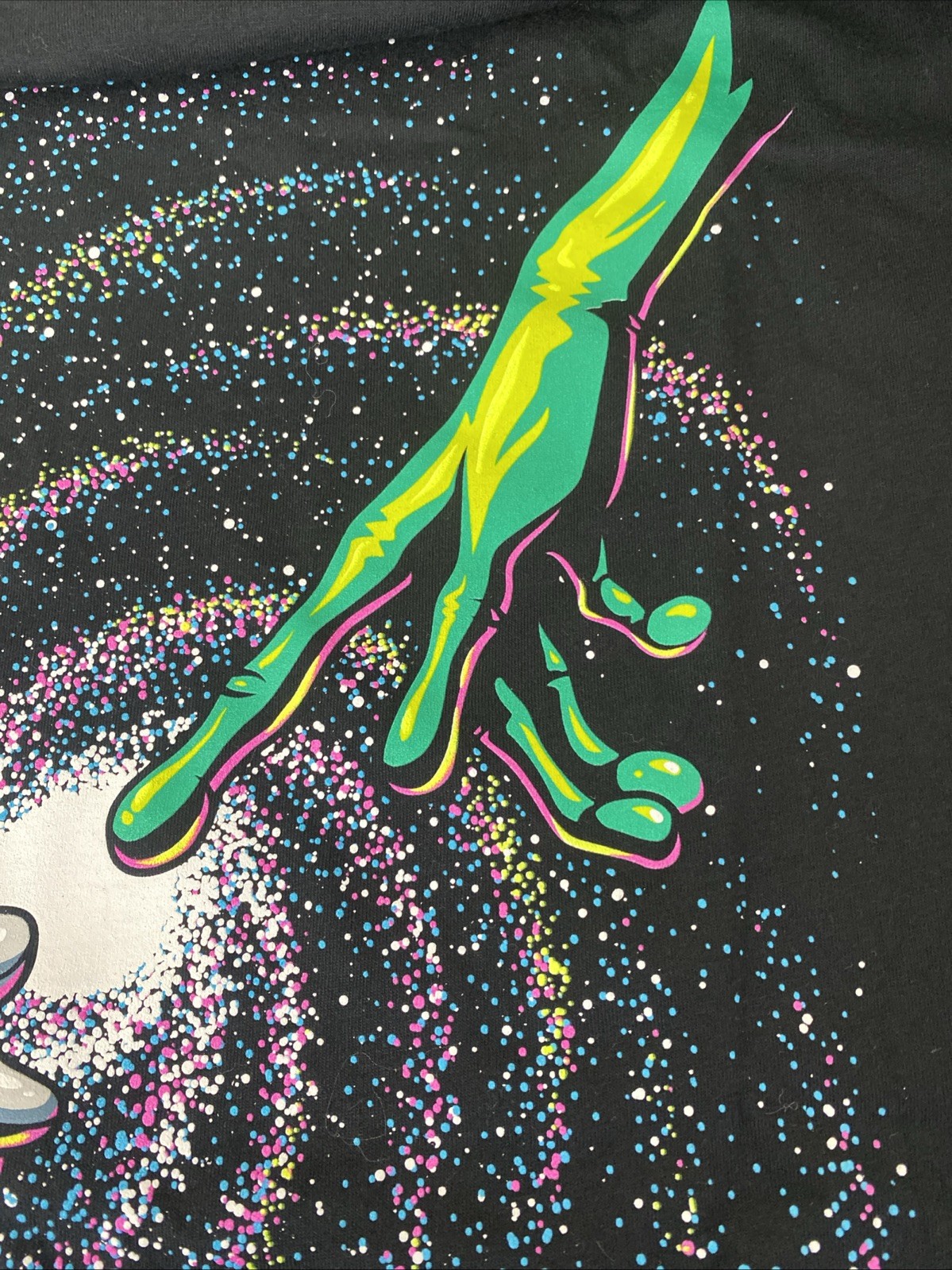 Into The AM Graphic Black Tee Mens Size Medium Hand Touchin Alien Astronaut NWOT