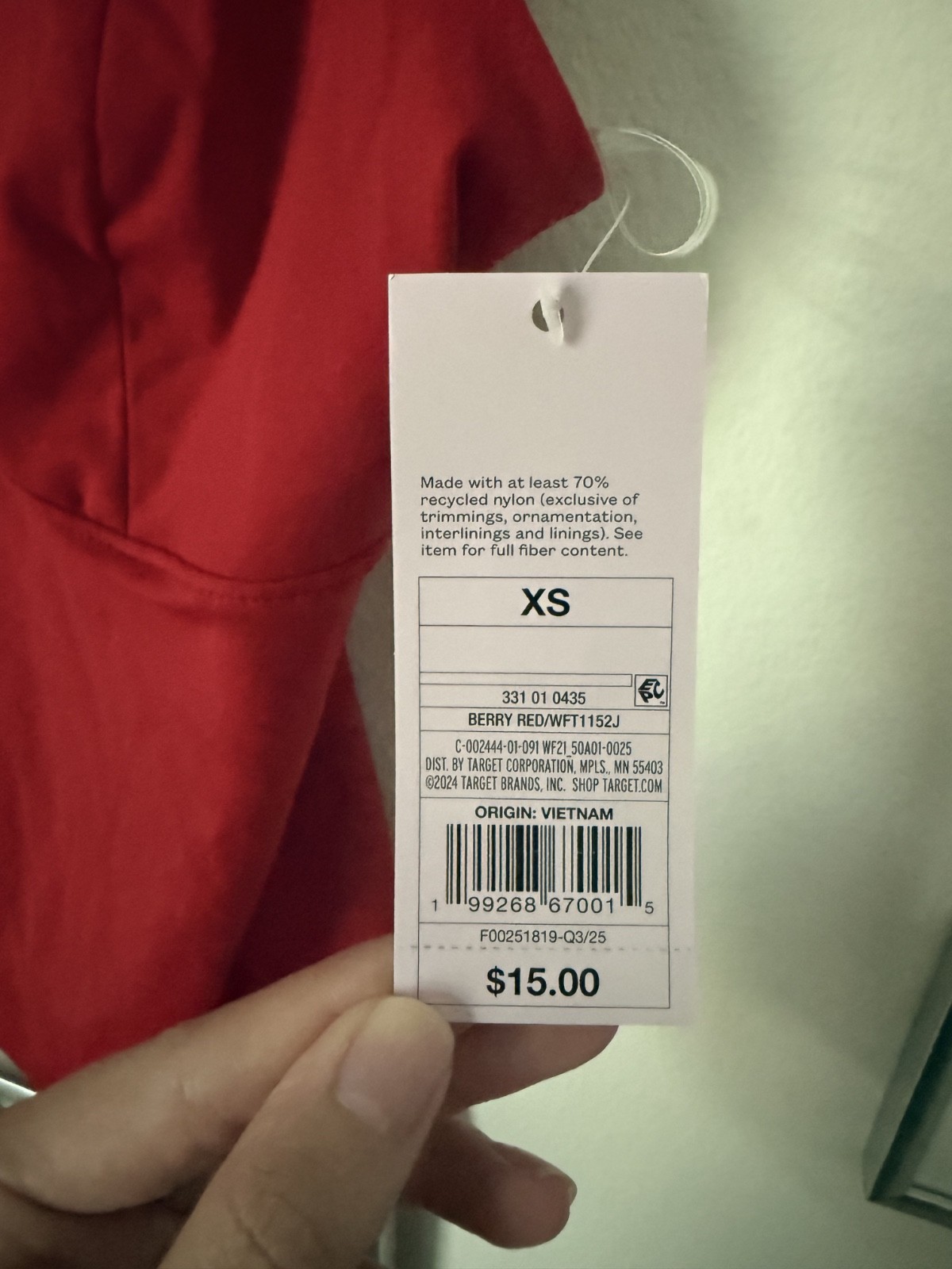 Wild Fable Red Casual Stretch Fabric Top