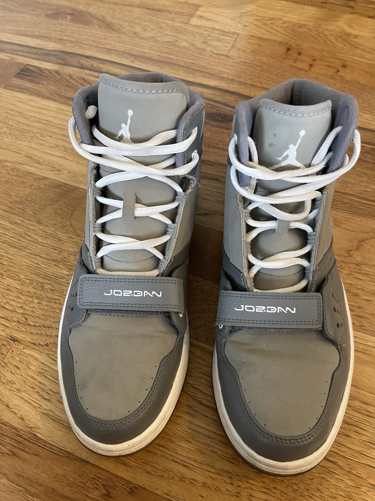 Jordan Air Jordan 1 Flight Strap 8/19/13 Men’s High Top Leather Gray 628584-003