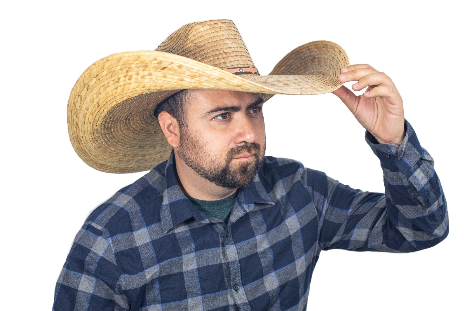 Oversized Cowboy Hat Wide Brim Straw Dark Natural – Sombrero de Palma XtraGrande