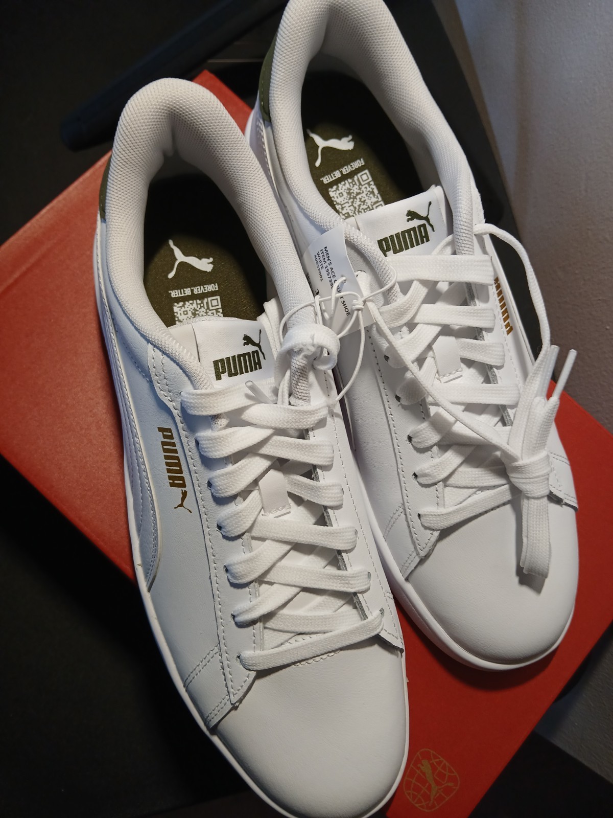 NEW w/BOX! PUMA ACE COURT SNEAKERS ~~ MEN’S SZ US 10/ UK 9 * * FREE SHIPPING