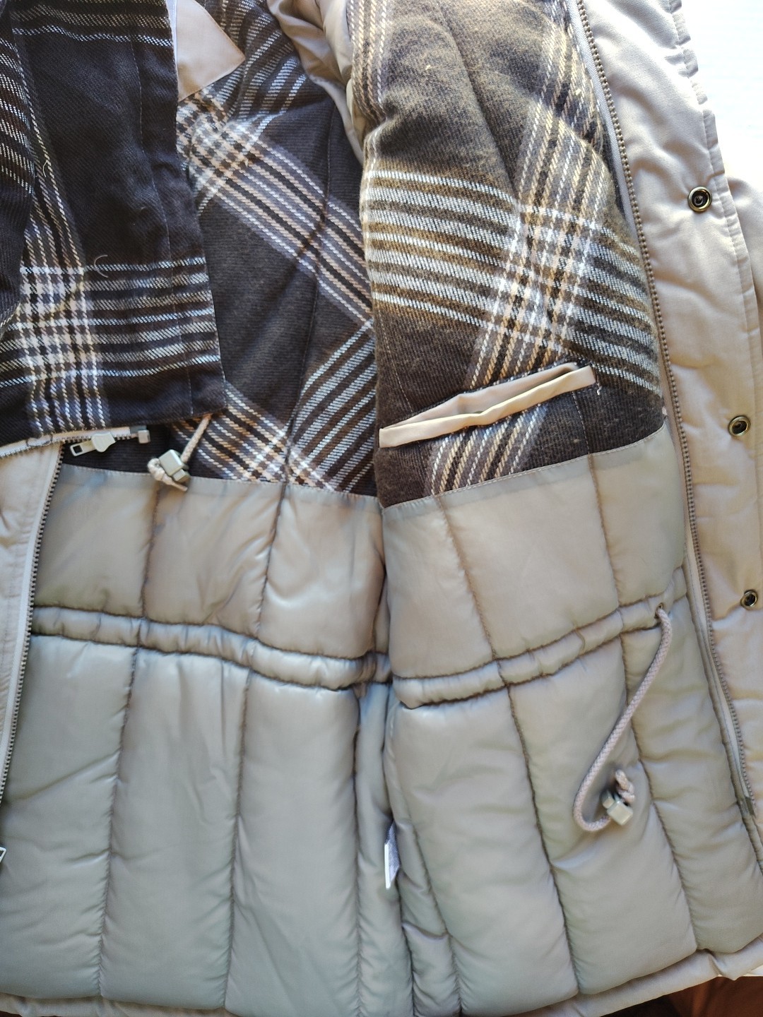VTG Haggar Men’s Medium Coat Quilted Full Zip Snap Removable Hood EUC
