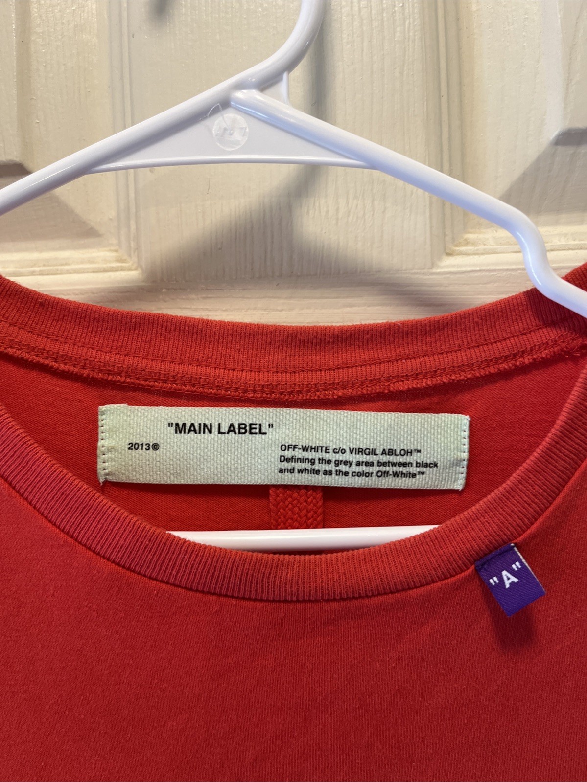 Main Label 2013 Off-White C/O Virgil Abloh Black Tee Shirt Size XS Tall
