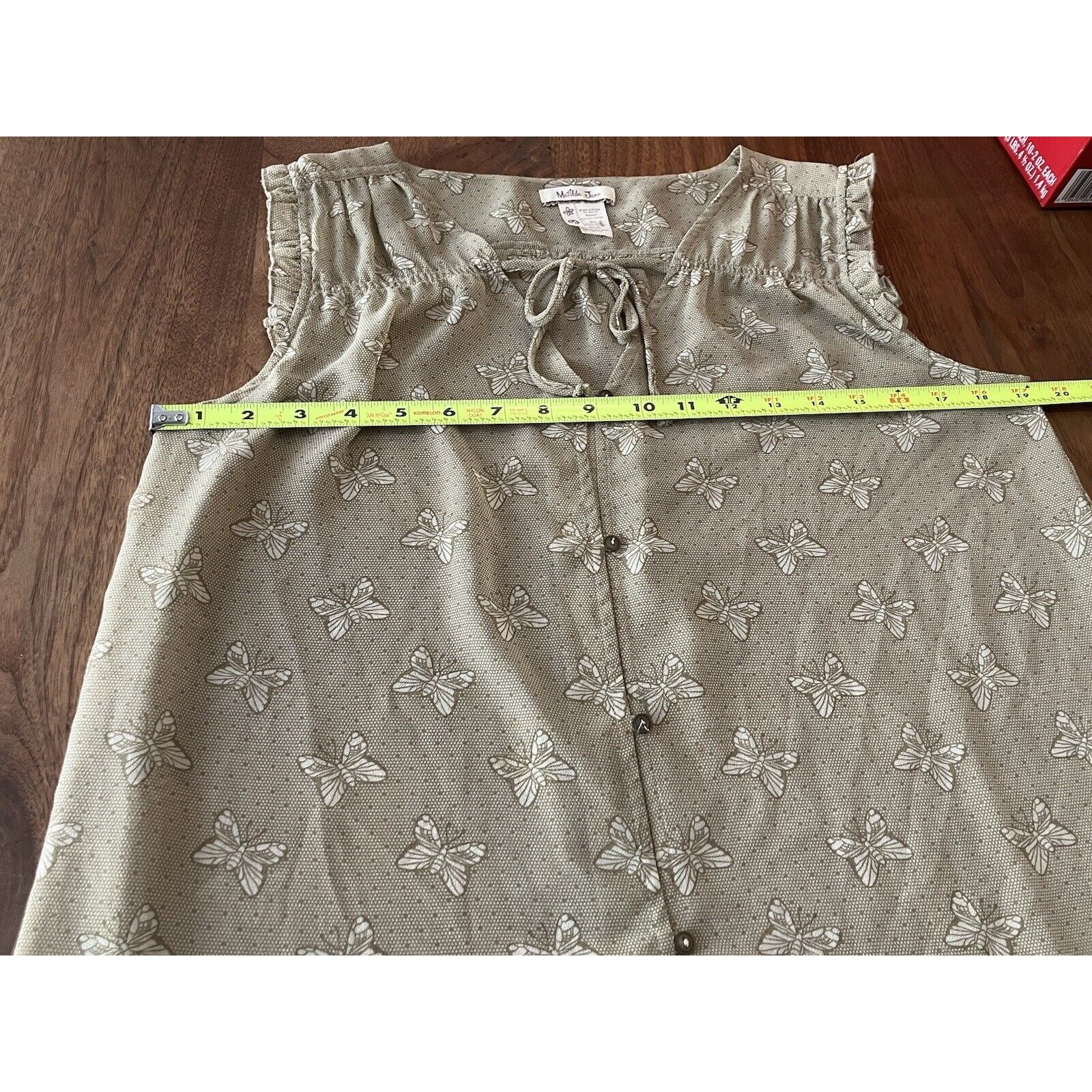 Matilda Jane Monarch Butterfly Semi Sheer Blouse Women Size Medium