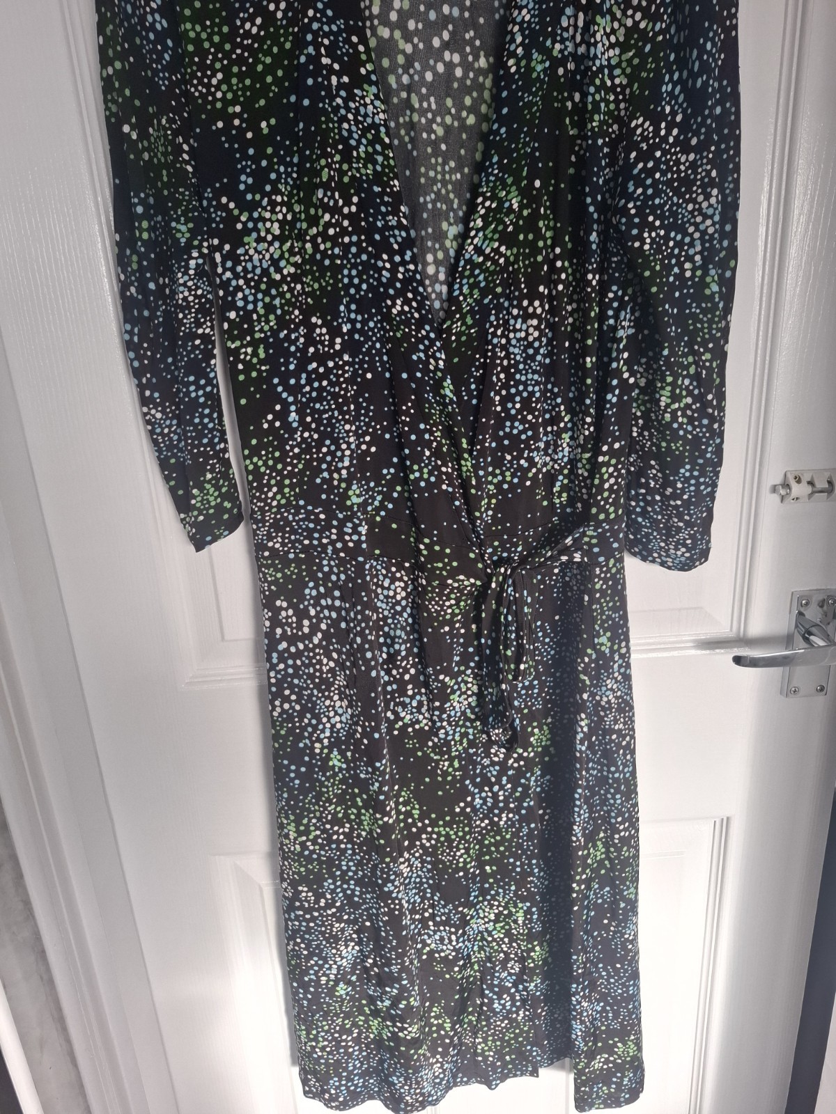Ladies Size 10 H&M Summer Wrap Dress Stretch Fabric Midi Length Vgc