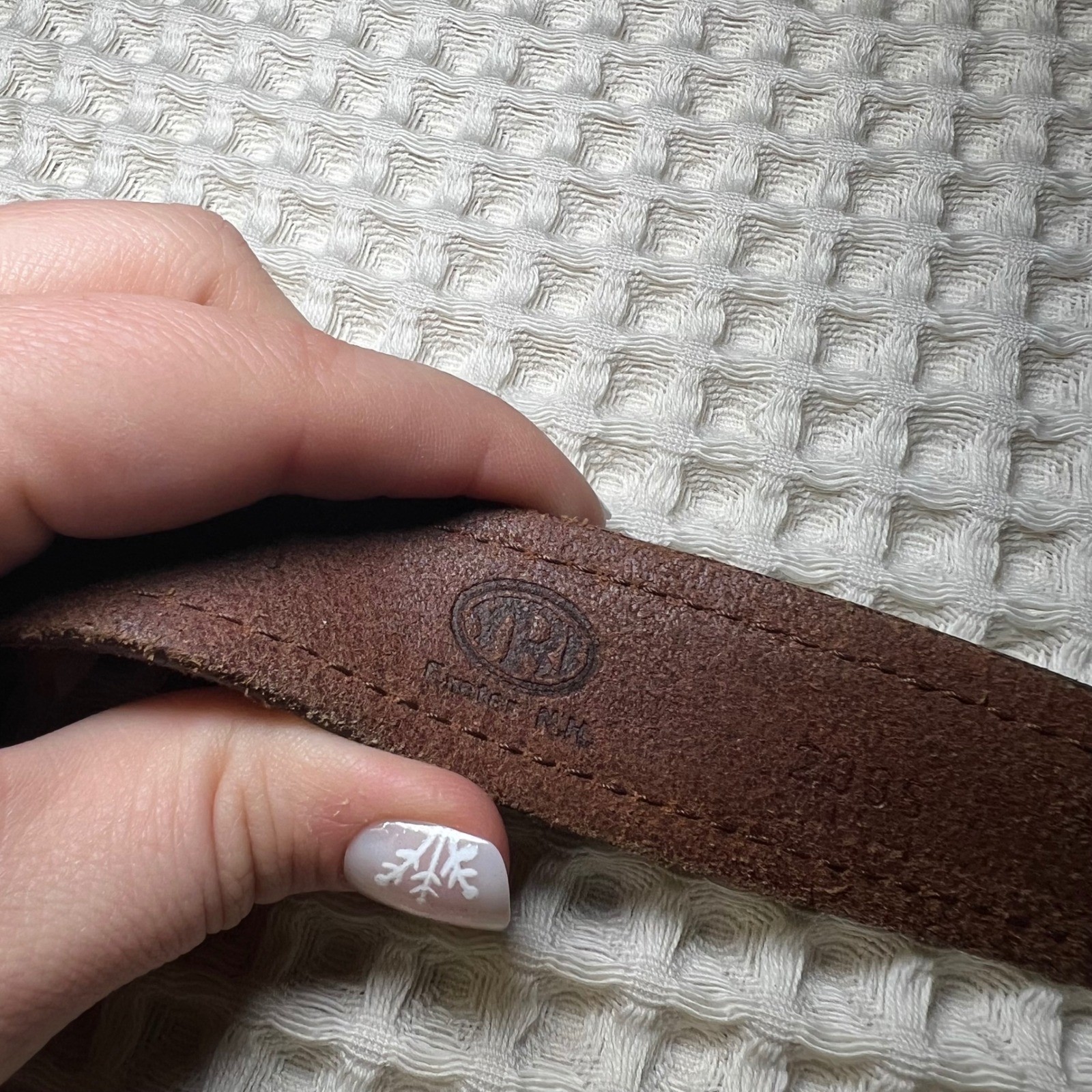 Thompson Leather Exeter NH Pheasant Embroidered Belt Winchester Shells Brown 34