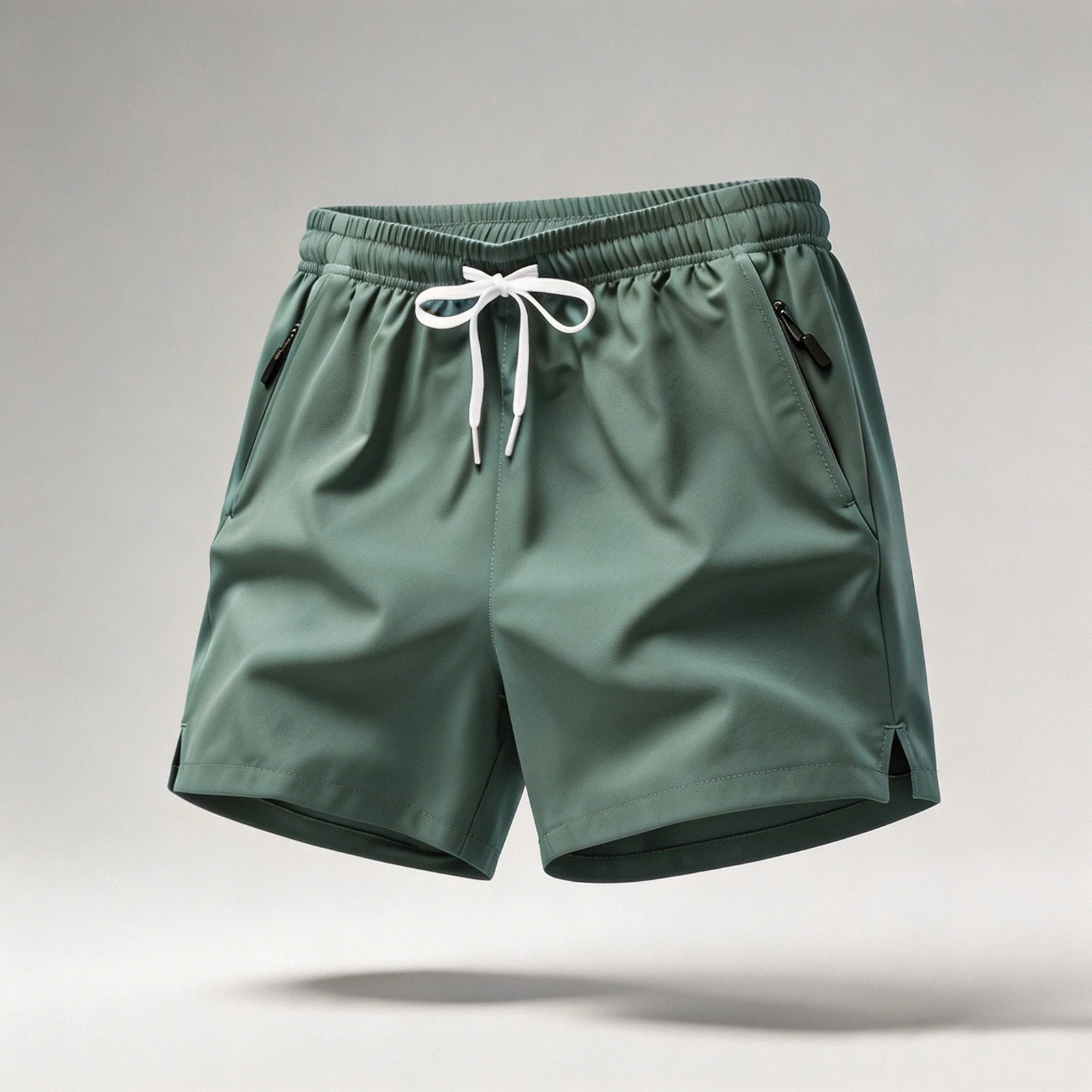 Men’s Quick Dry Running Shorts with Drawstring and Zip Pockets – Ideal for