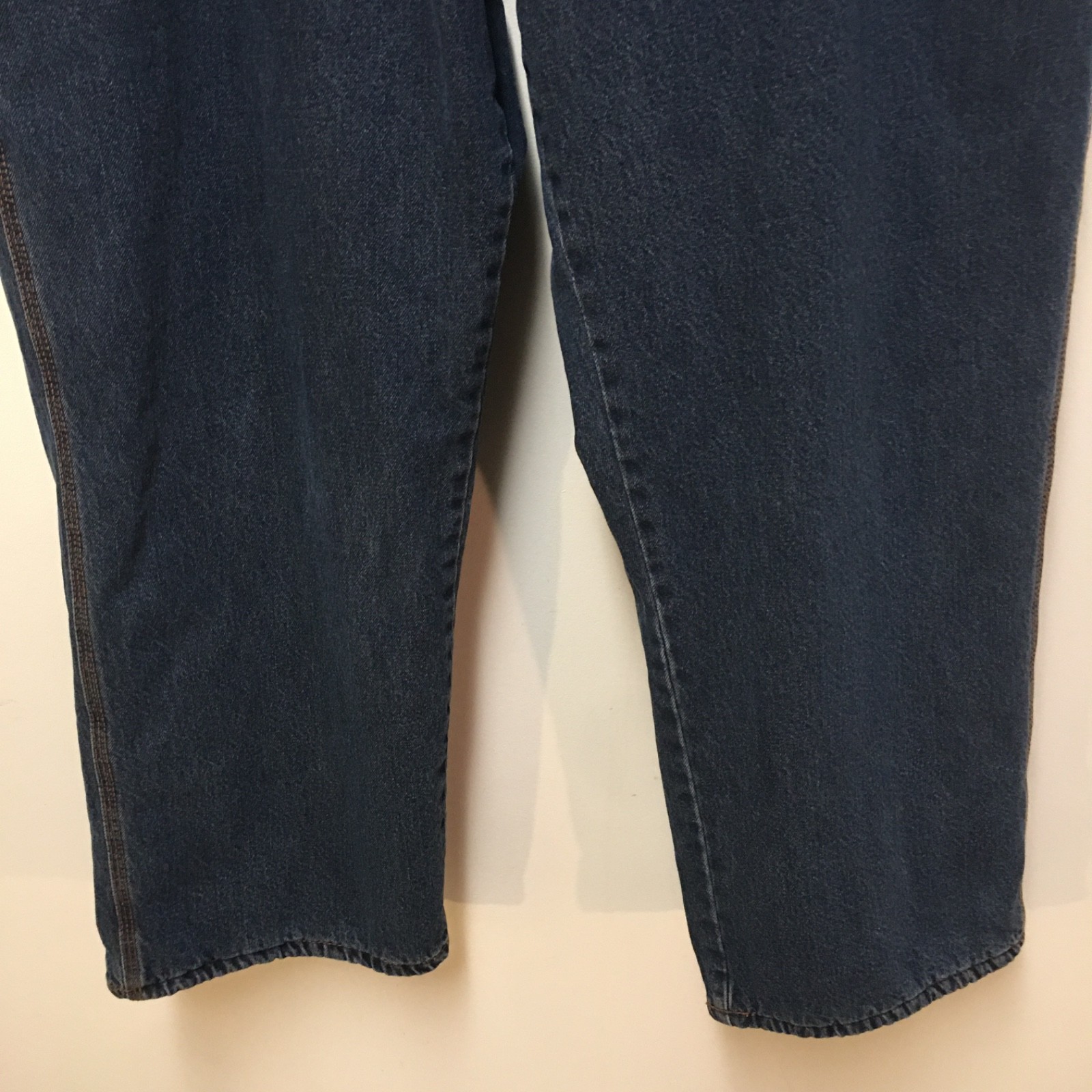 C.E. Schmidt Workwear Men 44×30 Jeans Blue Carpenter Loop Fleece Lined Dark Wash