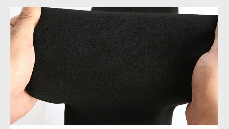 Black Men Fur Lined Elastic Warm Thermal Long Johns Legging Underwear Pants