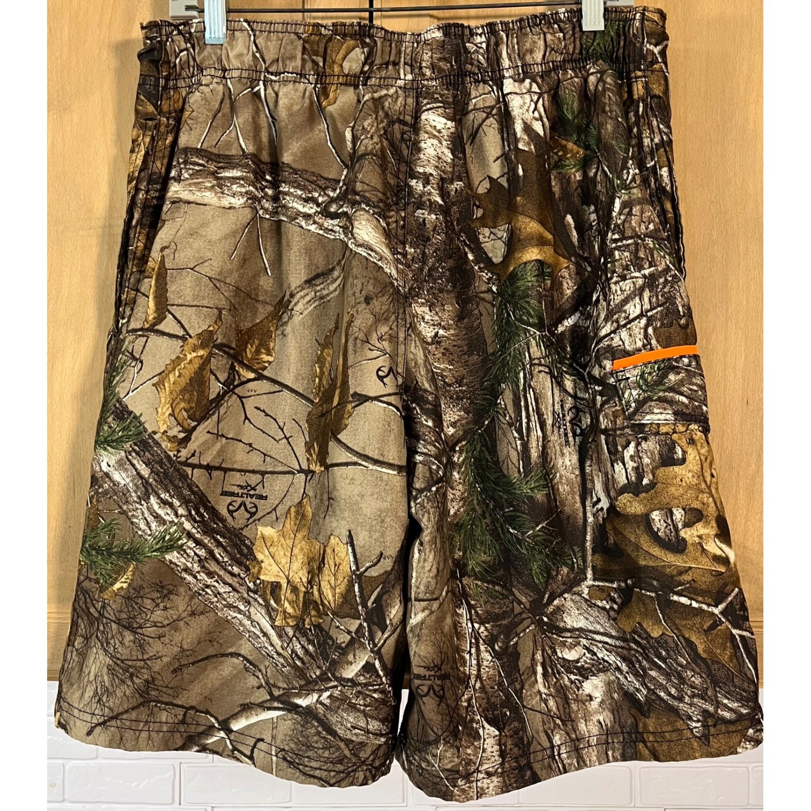 Realtree Swim Trunks Men’s M Camo Board Shorts Cargo Pocket UM17222V