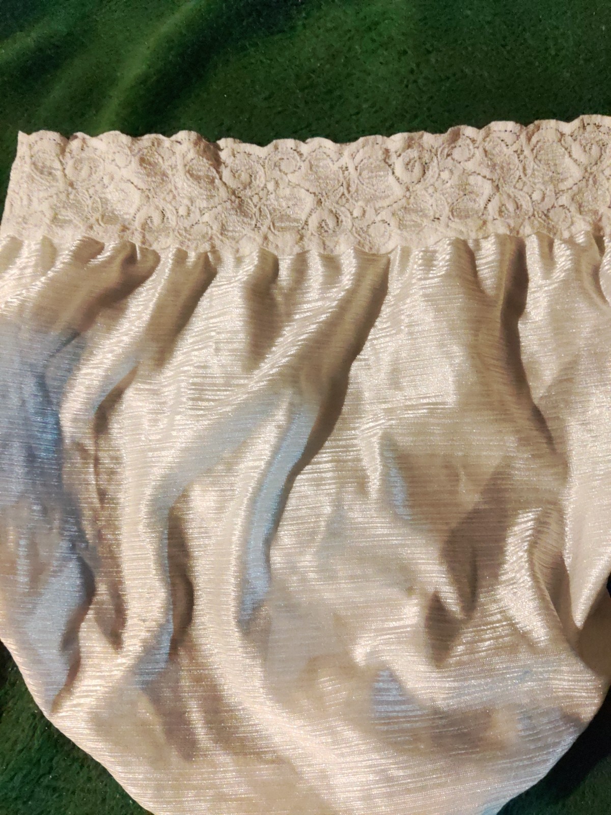 80’s Bestform Hi-Cut Panties Wide Lace 100% Nylon White Sz 7 W/Tags Silky Soft