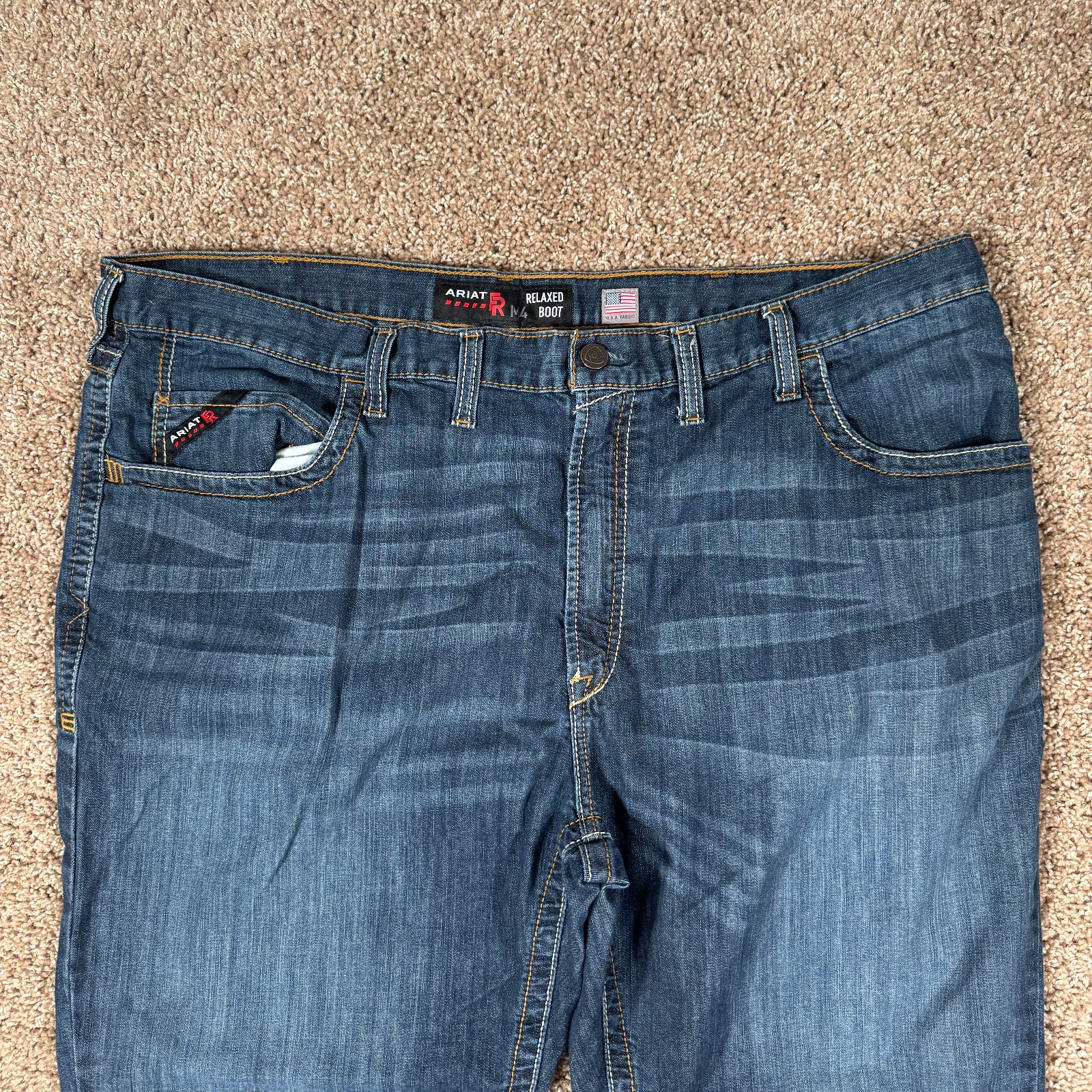 Ariat FR M4 Relaxed Boot Cut Denim Jeans Work Pants Men’s 48×30 Flame Resistance