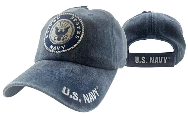 US Navy SUBDUED BLUE Emblem Military HAT CAP LICENSED