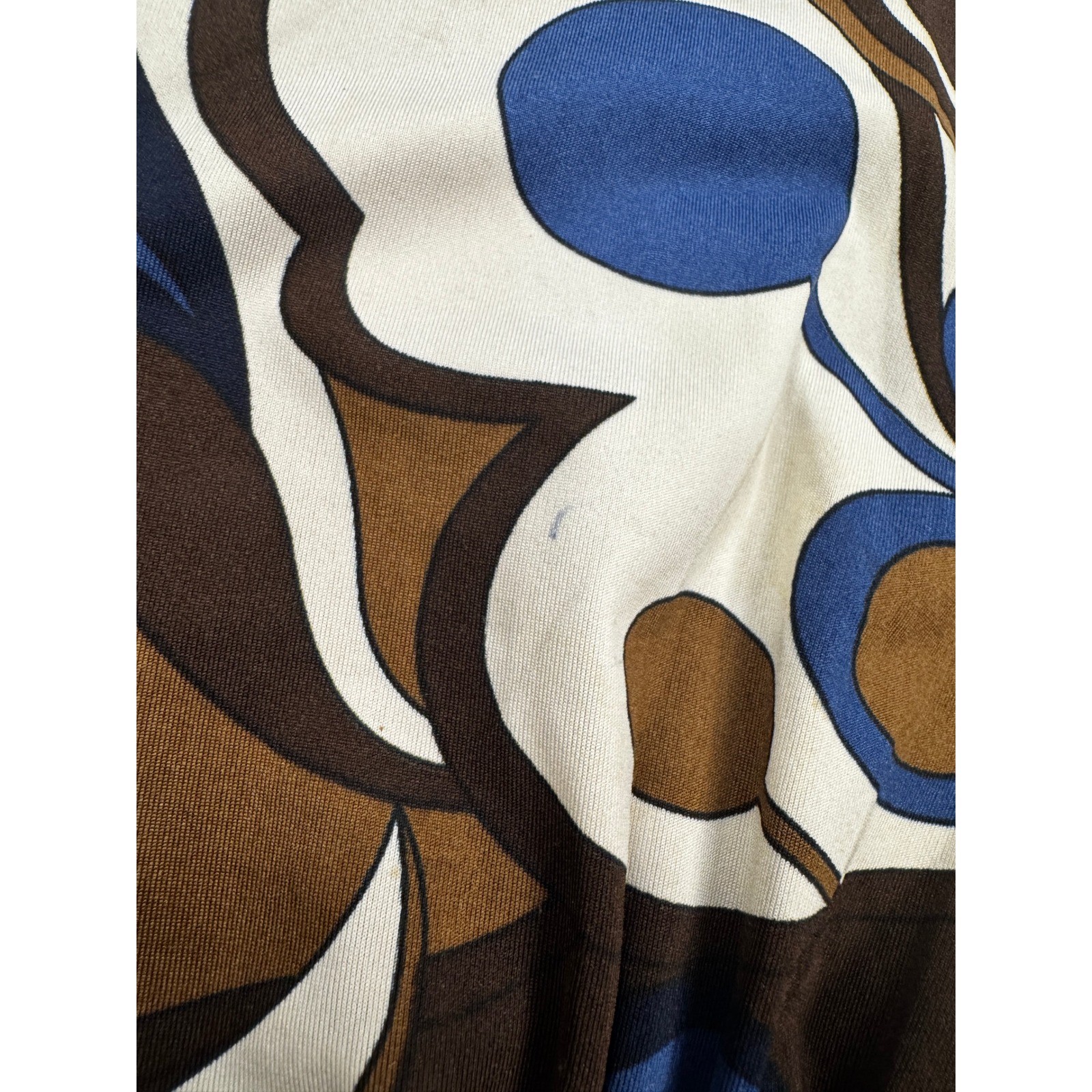 INC International Concepts Brown Blue Floral Halter Handkerchief Maxi Dress L