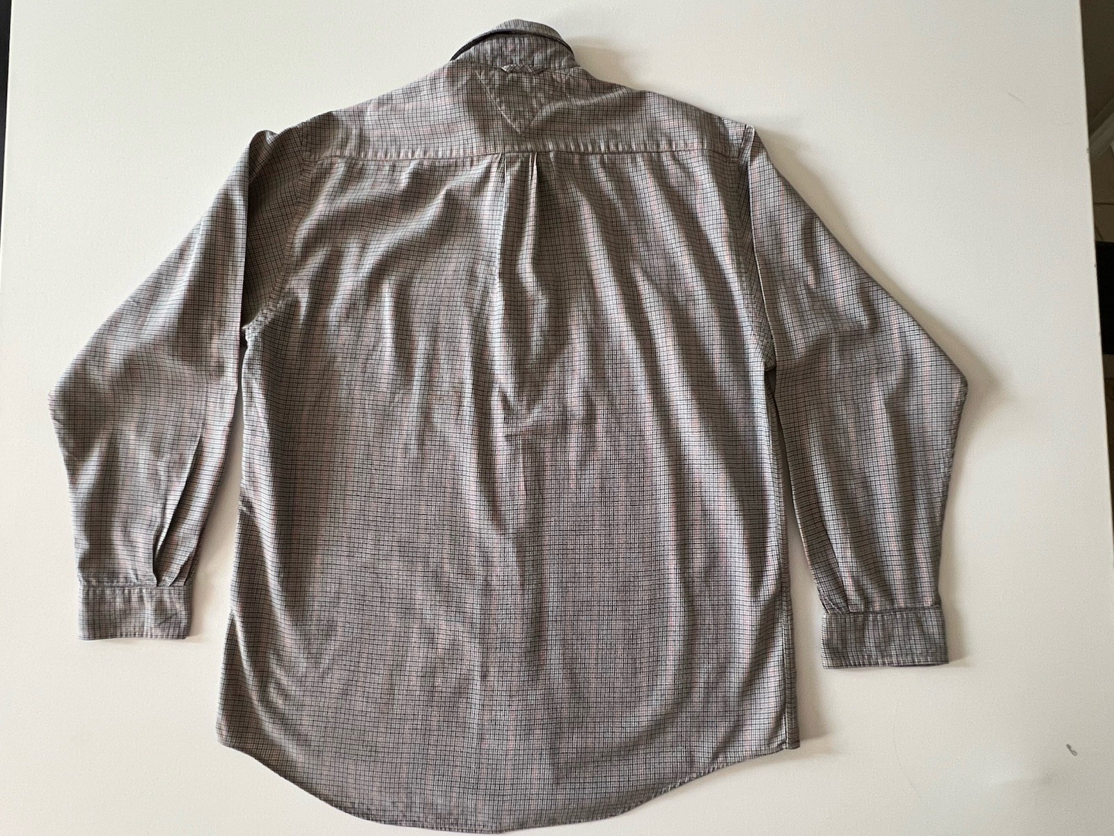 Vintage 90s Tommy Hilfiger Lion Crest Logo Button Down Shirt Green Plaid Large