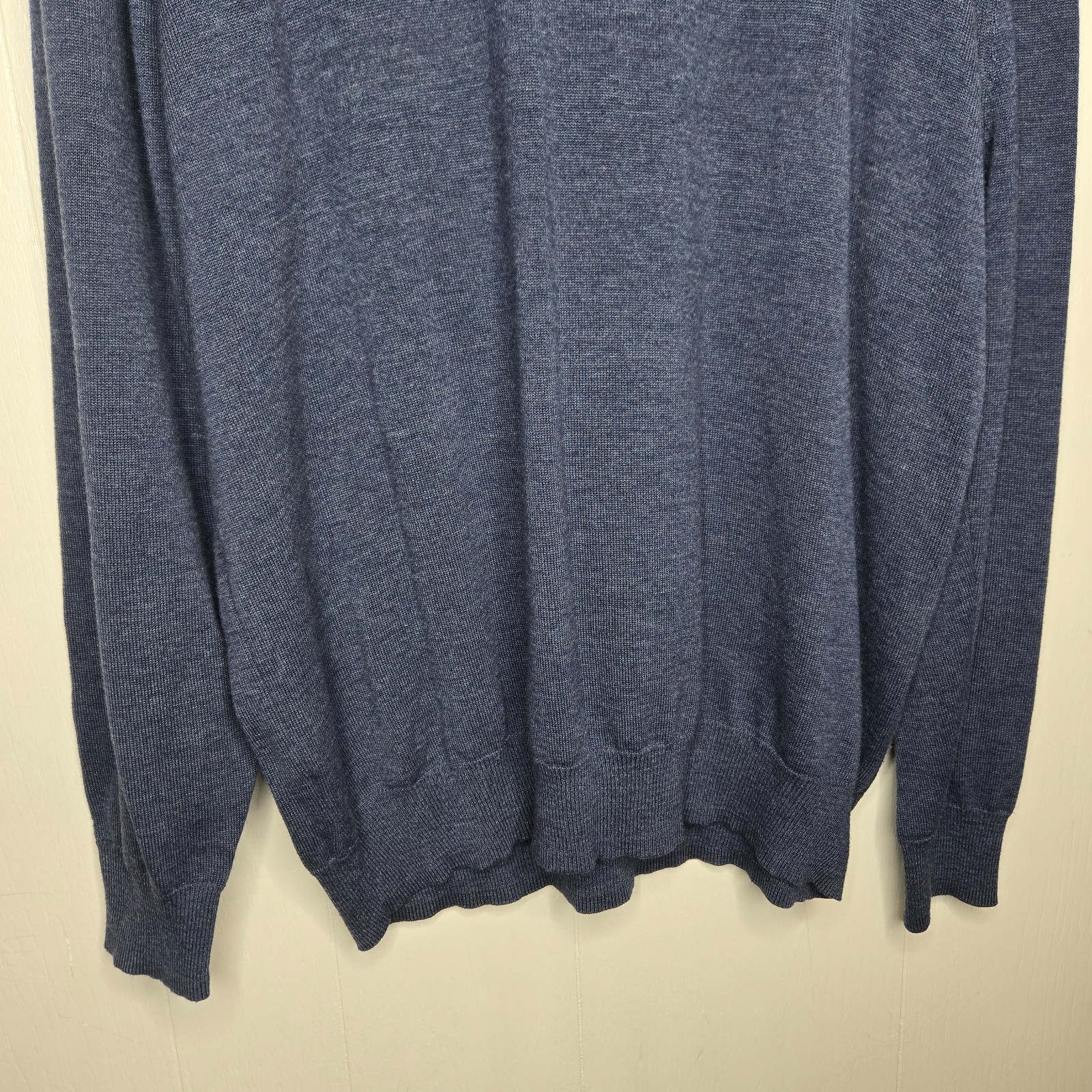 Jack Nicklaus Sweater XL Navy Blue 1/4 Zip Mock Neck Pullover Bear Logo Golf
