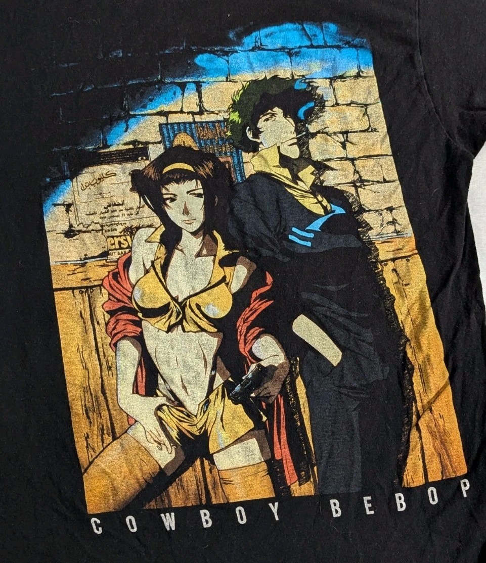 Cowboy Bebop T-shirt black Men’s Sz Medium Spike Spiegel & Faye