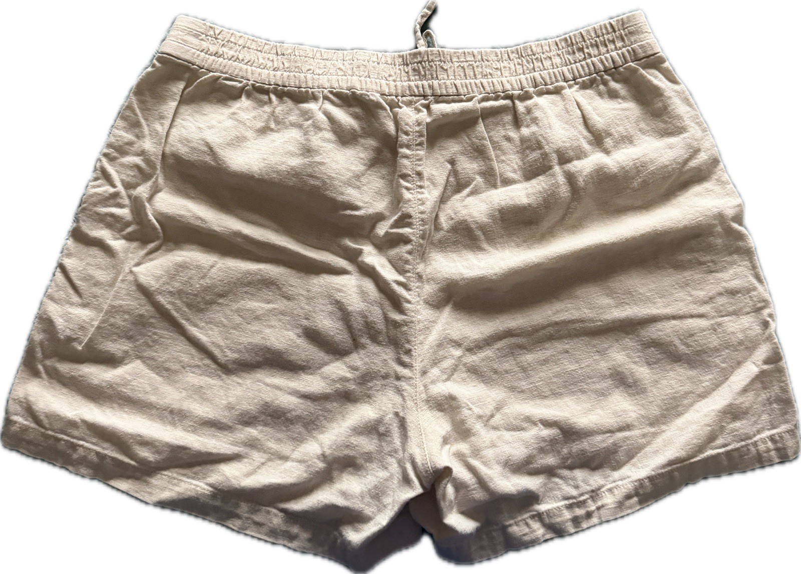 J.Crew Factory Beige Chino Shorts M Drawstring Pockets 29″ Waist