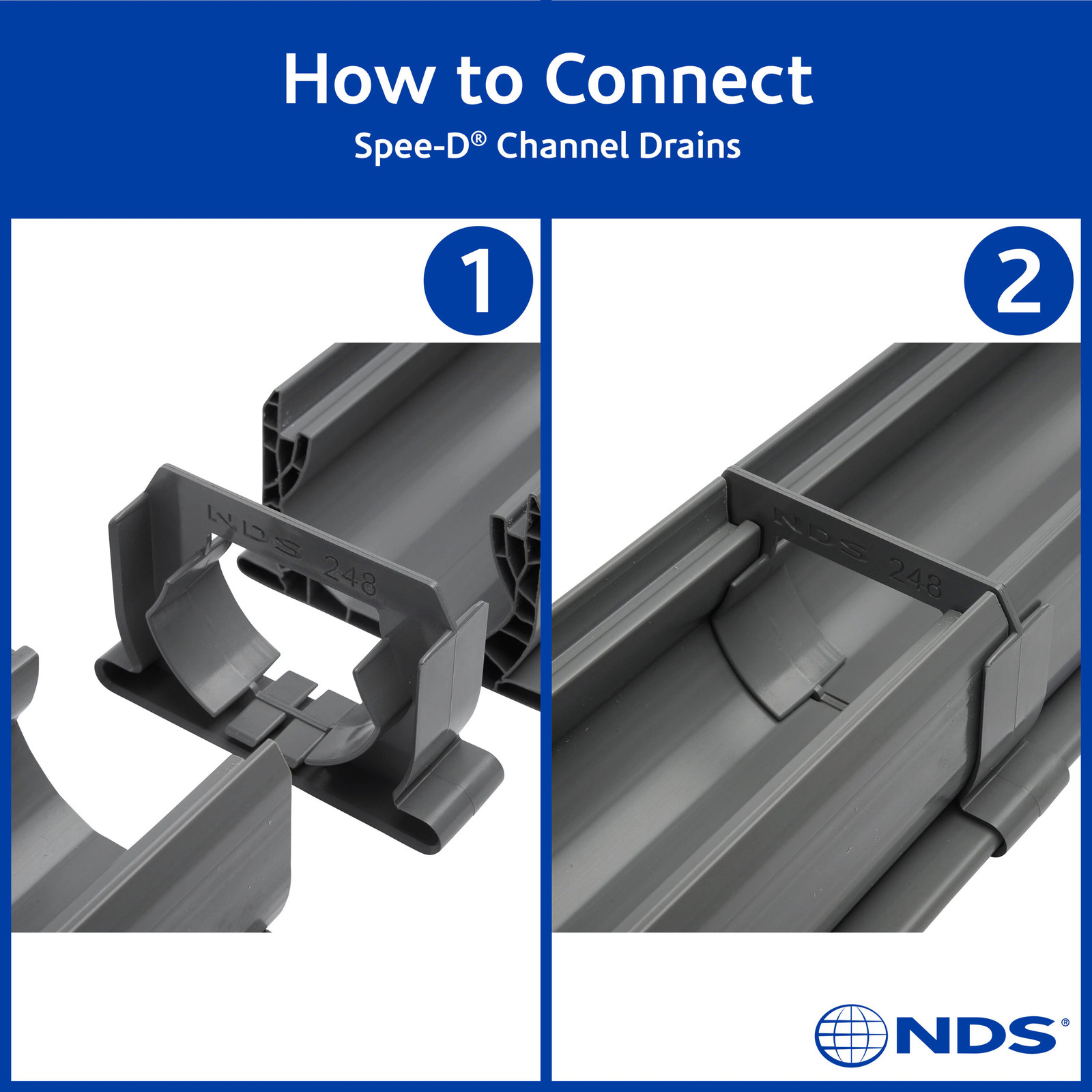 NDS Spee-D Channel Drain Assembly, 4-3/4 in. wide X 10 ft. long with Chann|22459