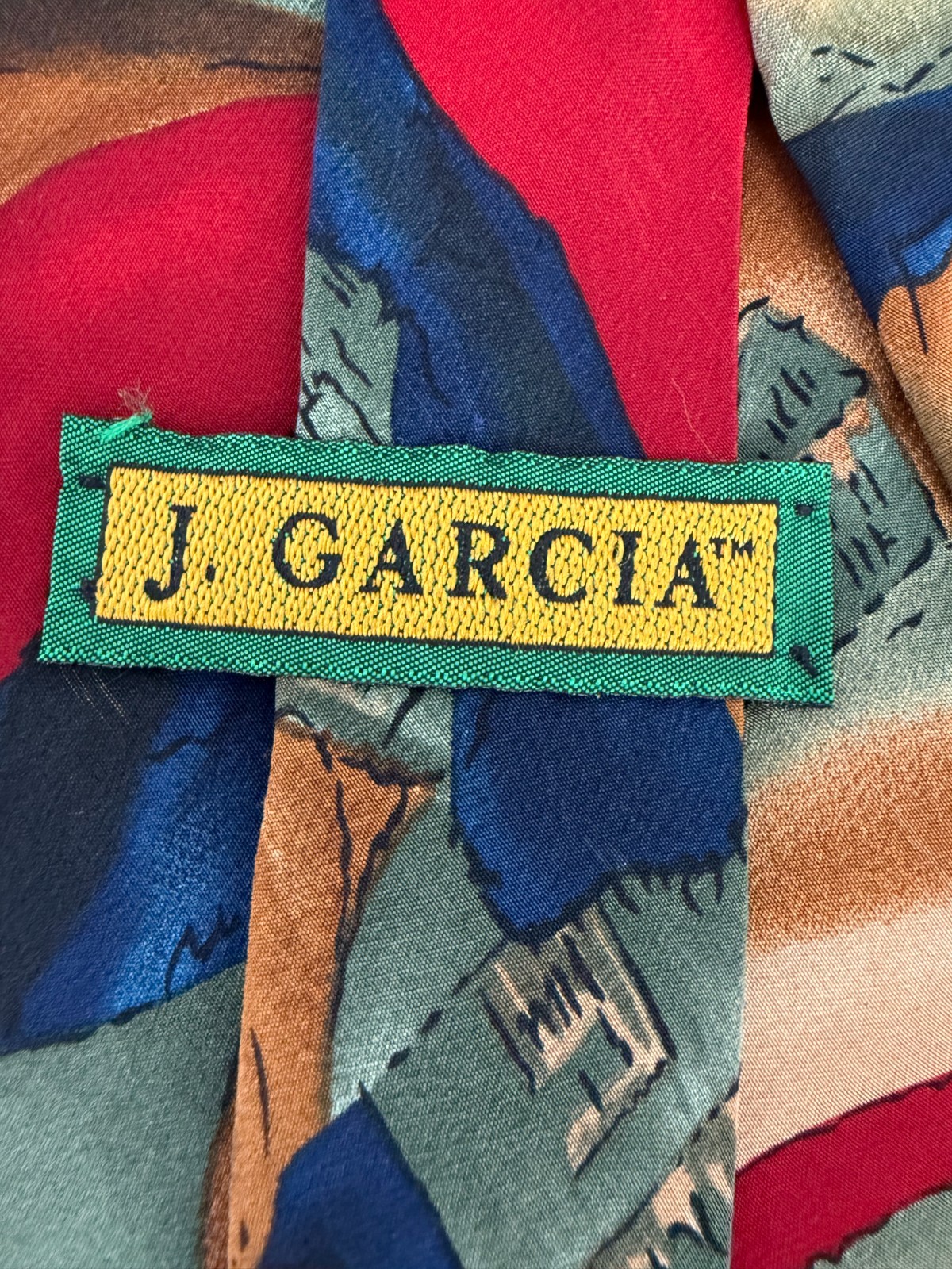 J. Garcia Vintage Tie Lot of 4 abstract geometric 80s 90s Y2K Modern 100% Silk