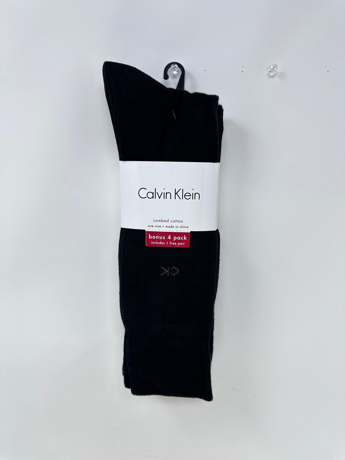 Calvin Klein Men’s 4-Pack Patterned Dress Socks – US: 7-12, Black, A3(D179T)