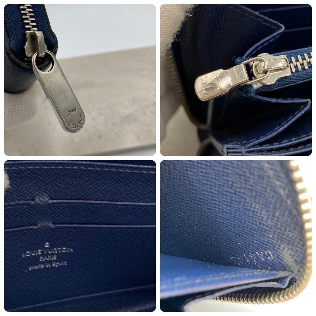 [Authenticated] Louis Vuitton Long Wallet Epi Navy Coin Case 75