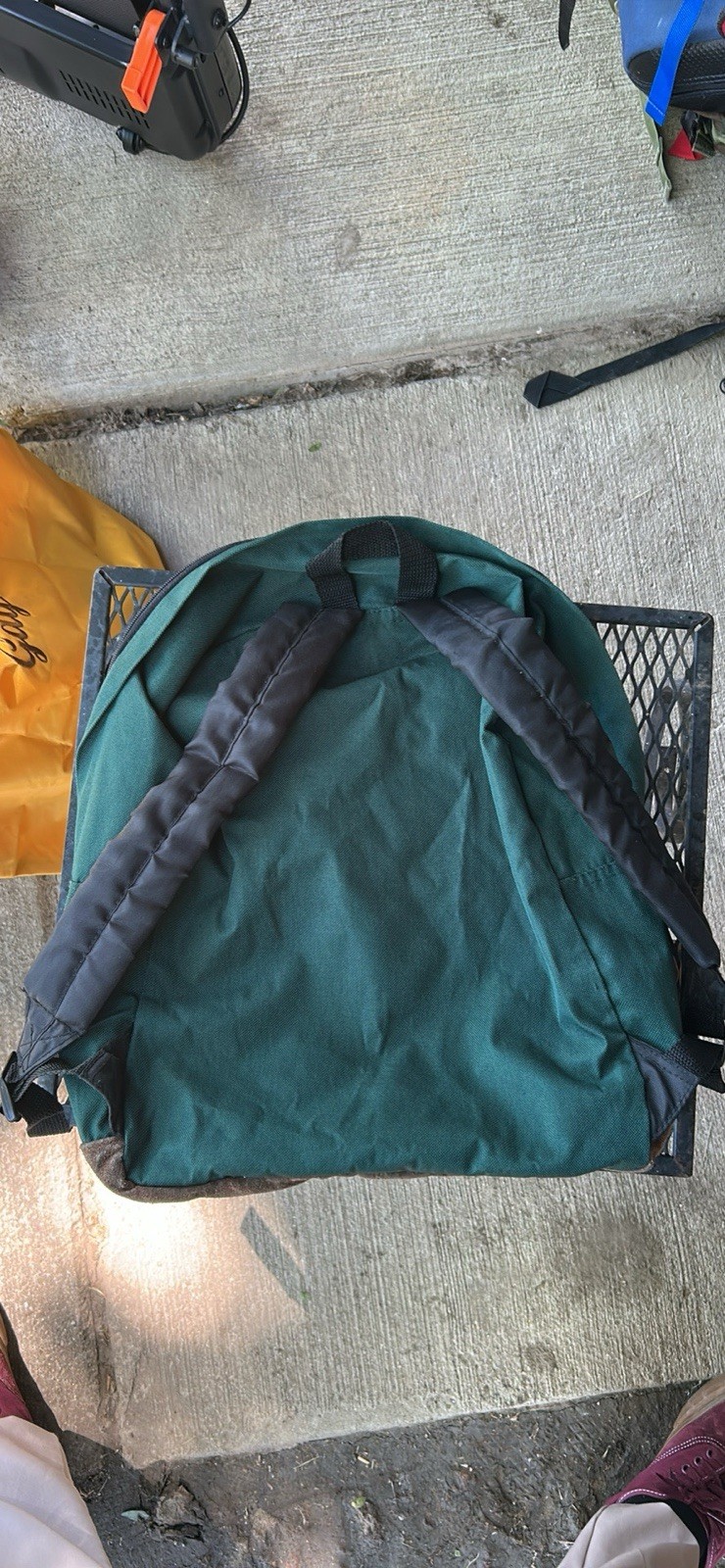 Vintage Northwest Territory Backpack Bag Leather Suede Bottom Aztec – Green