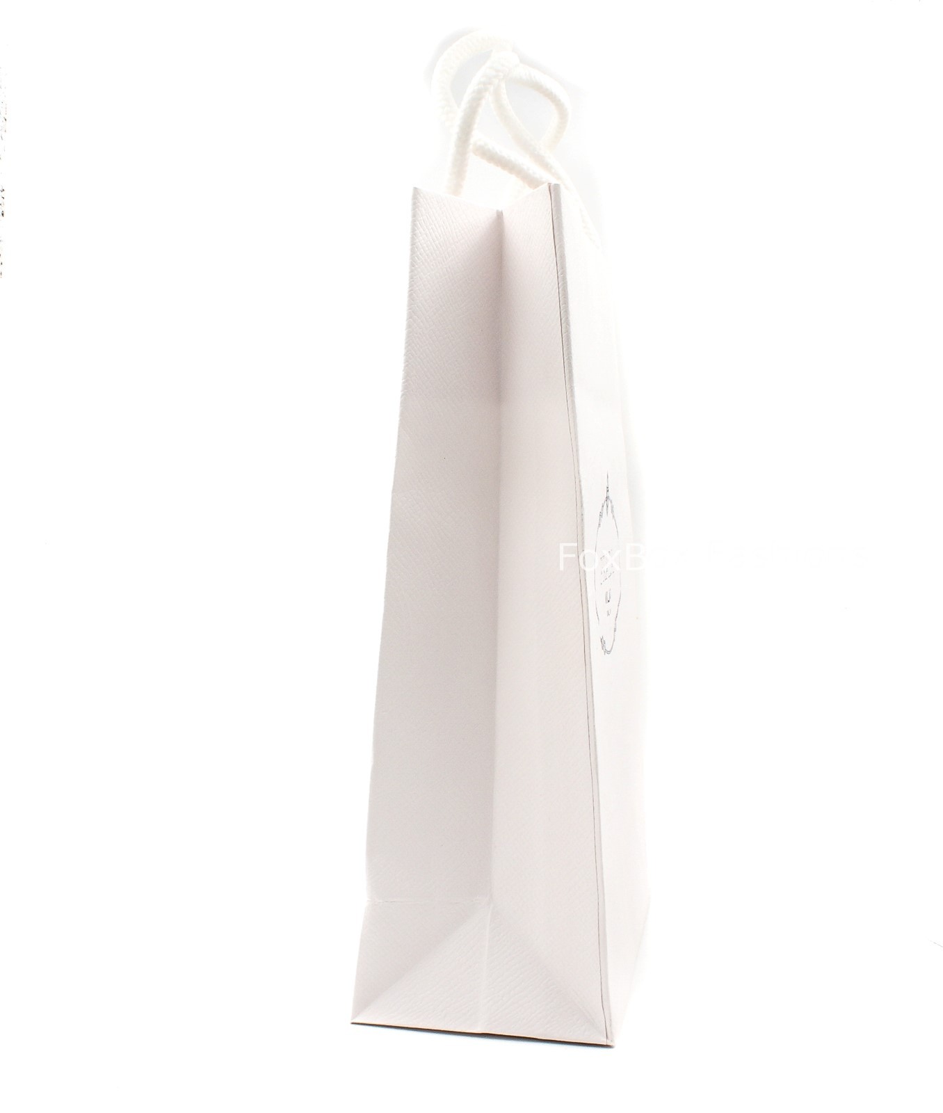 Prada Paper Shopping Gift Bag Embossed White Blue Logo Print 10″ x 6.25″ x 3″