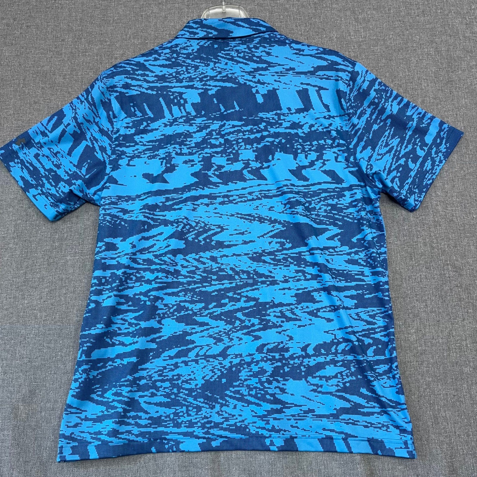 Under Armour Mens HeatGear Golf Polo Blue Digital Camo Shirt XL UM0579 NEW