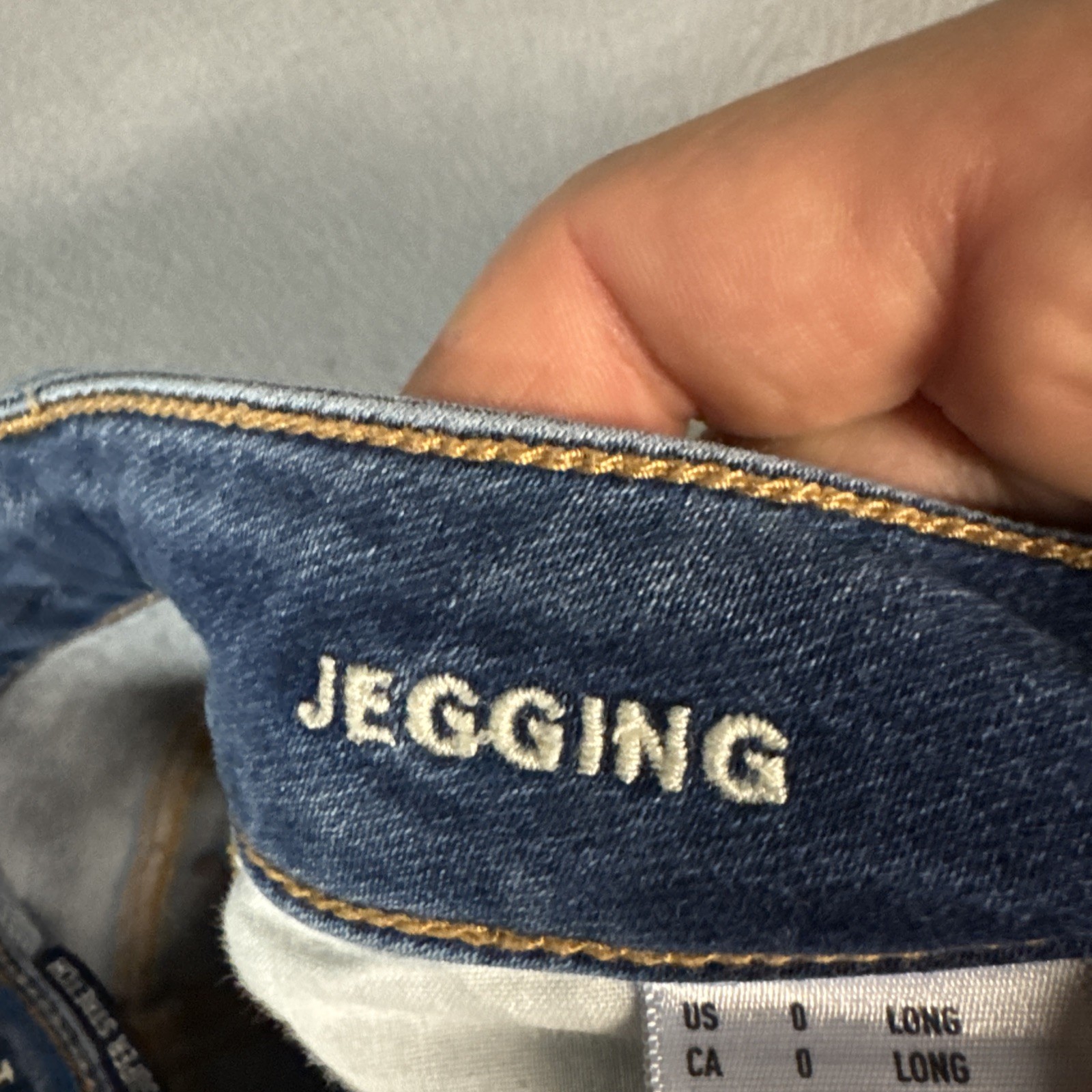 American Eagle Jeans Womens 0 Long Blue Jegging Ankle Stretch Distressed Denim