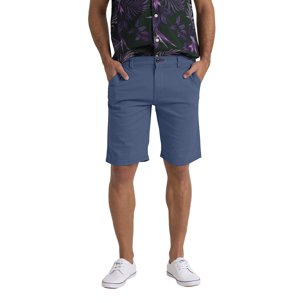 Mens Pale Blue Chino Shorts Stretch Cotton Slim Fit Casual Summer Half Pant