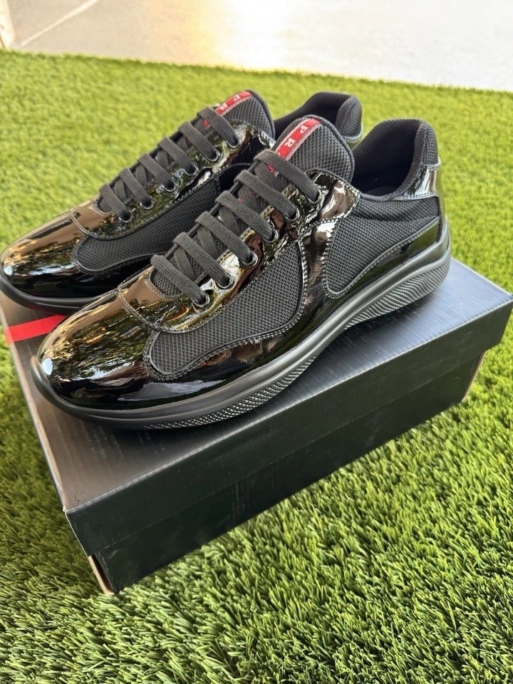 Prada America’s Cup Black Sneakers Men’s sports shoes Free Shipping