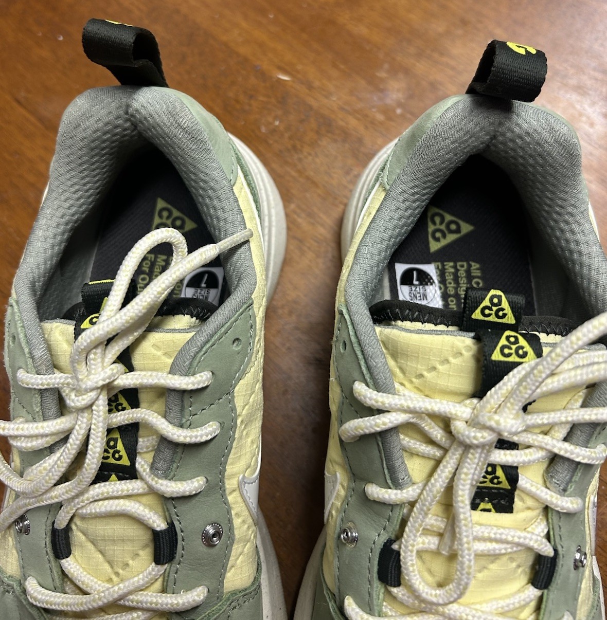 Nike ACG Lowcate Future Movement Oil Green Lemon Chiffon FB9761-300 Size 7M 8.5W