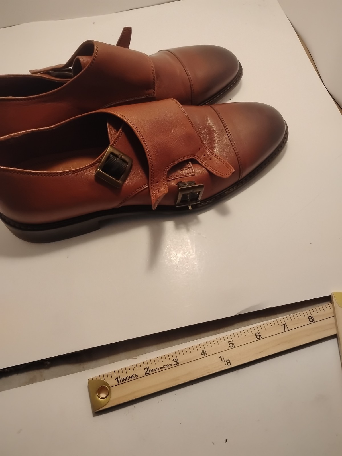 Vintage J&M Est. 1850 Johnston & Murray Maddox Tan Italian Calfskin Double…