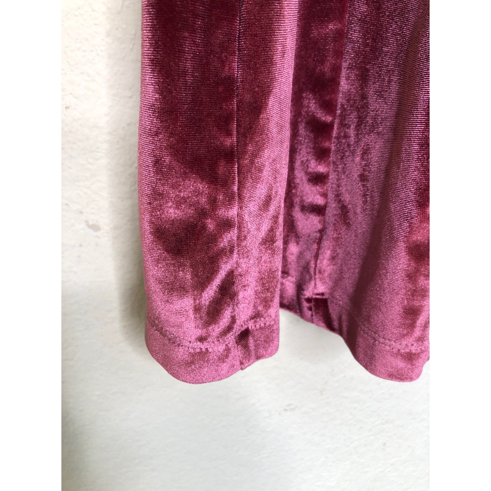 Soft Surroundings Bella Rose Large Velvet Pintuck Long Sleeve Tunic Top Romantic