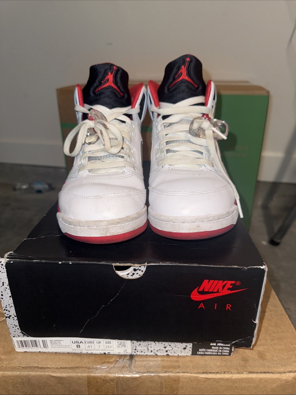 Air Jordan 5 Fire Red Size 8 100% Authentic Ready To Ship With Box ! CHEAP PRICE