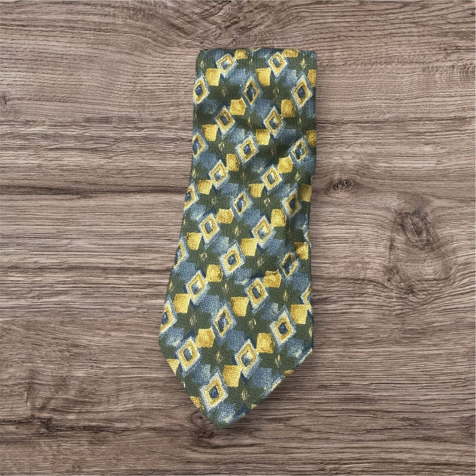 Charleston Tie Rack 100% Silk Geometric Tie Made in Italy