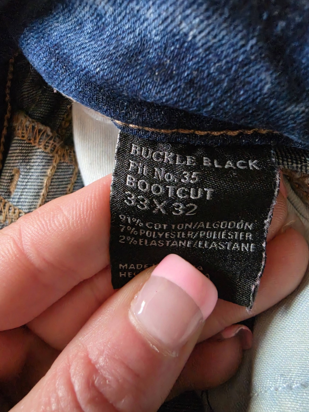Women’s Buckle Silver Bootcut Stretch Denim Jeans 33×32