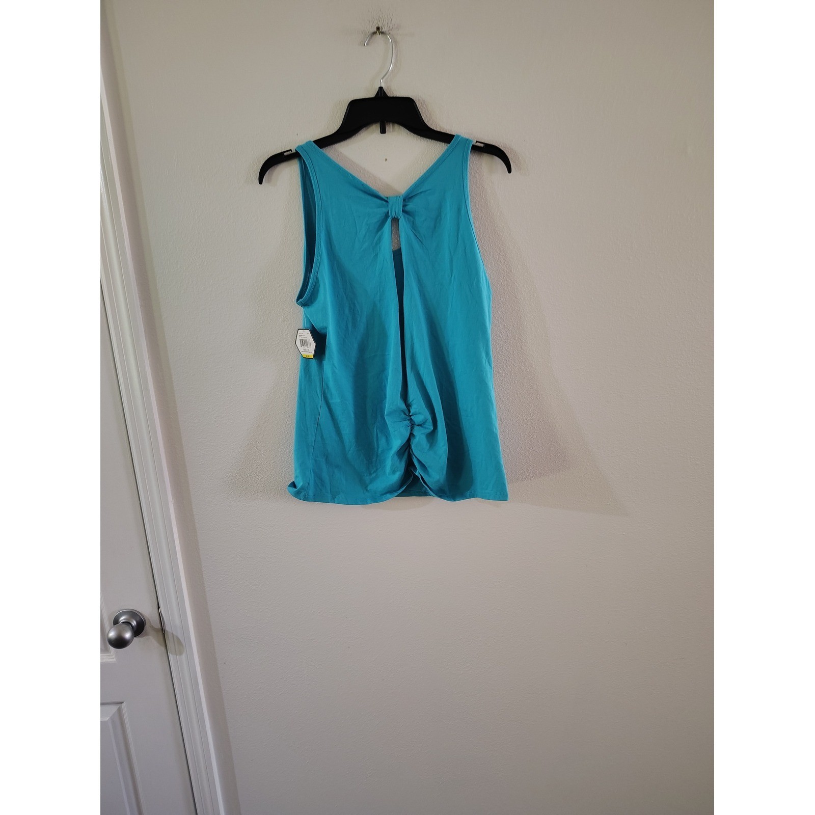 Decoded Womens Wild At Heart Graphic Tank Top Blue Studded Bow Back XL NWT