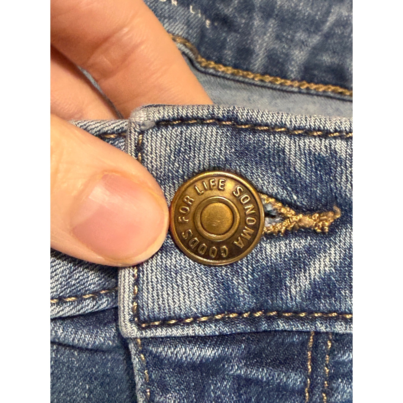 Sonoma Goods For Life Skinny Jeans Womens 12R Blue Medium Wash Stretch Denim