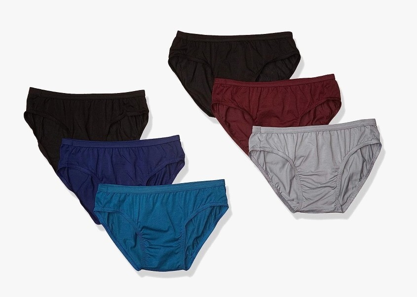 Men’s HANES 3 OR 6 Bikini Briefs Solid No Fly Premium Cotton Underwear
