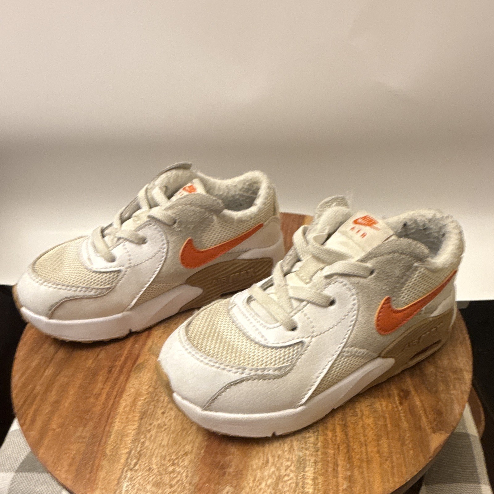 Nike Air Max Unisex Kids Sneakers White/Orange/Beige US 10C CD6893-109