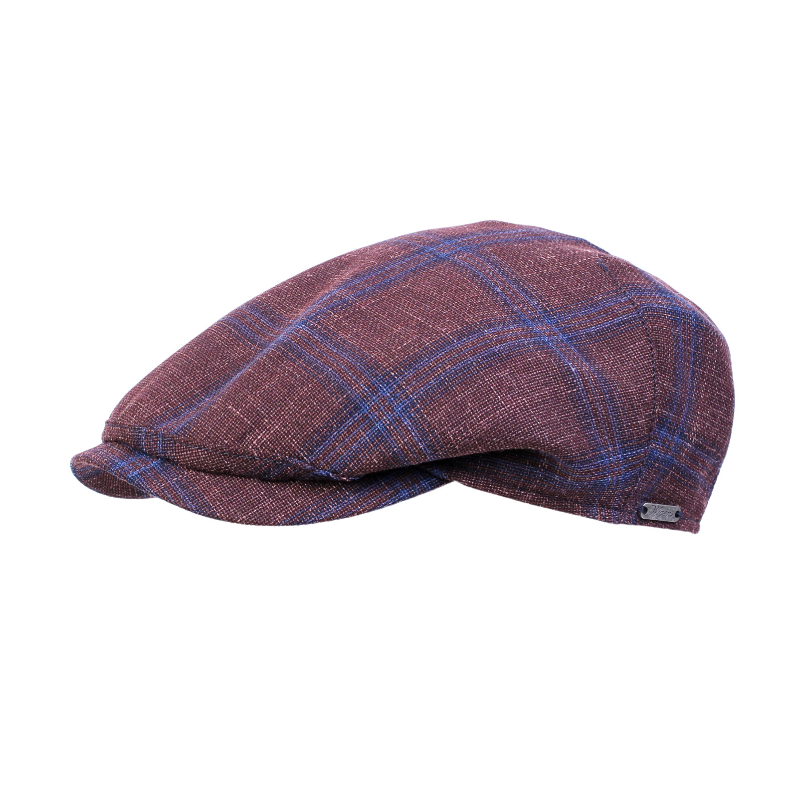Wigens Italian Silk and Linen Check Summer Cap (101419)