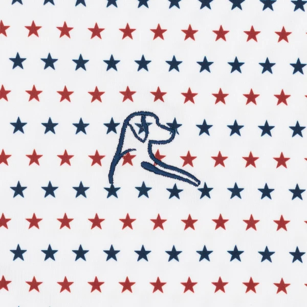 NEW!!!🔥Rhoback The States Men’s Performance XL Polo White USA Flag Stretch Golf